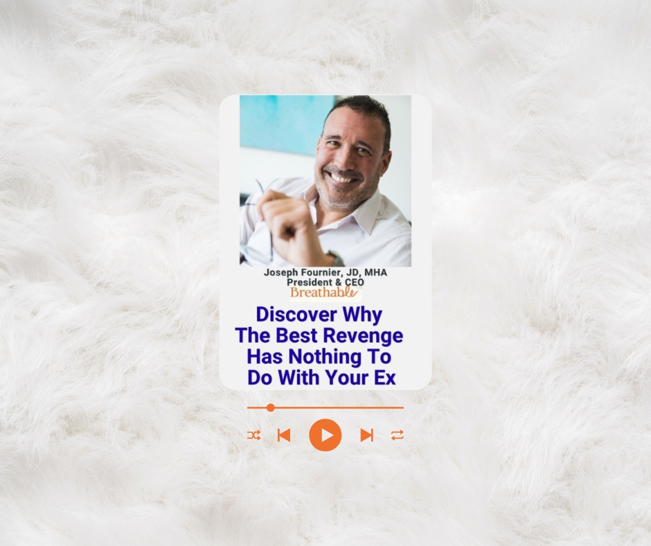 Screenshot of Joseph Fournier appearing on The Divorce Hour podcast with Ilyssa Panitz discussing healing after divorce.